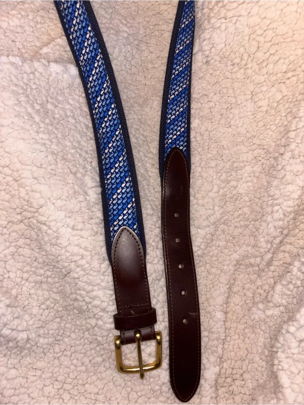 Vineyard Vines Whale Ribbon Belt Men’s Size 36 Leather Made in USA